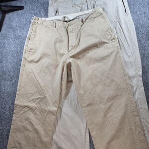 J. Crew Men's Tan and Cream Chinos